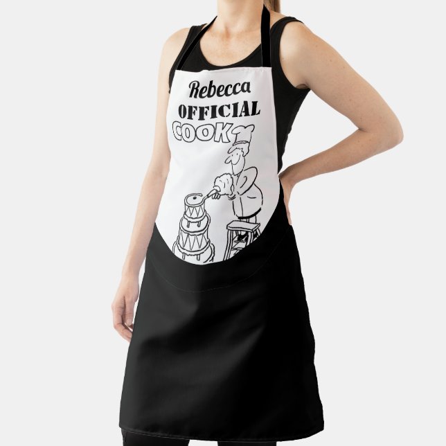 Official Cook, with Her Name - Gift Apron (Insitu)