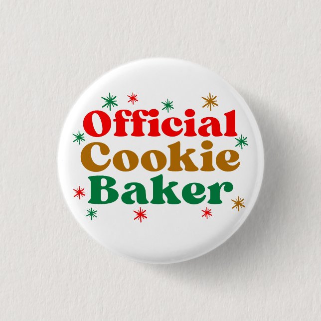 OFFICIAL COOKIE BAKER 1 INCH ROUND BUTTON (Front)
