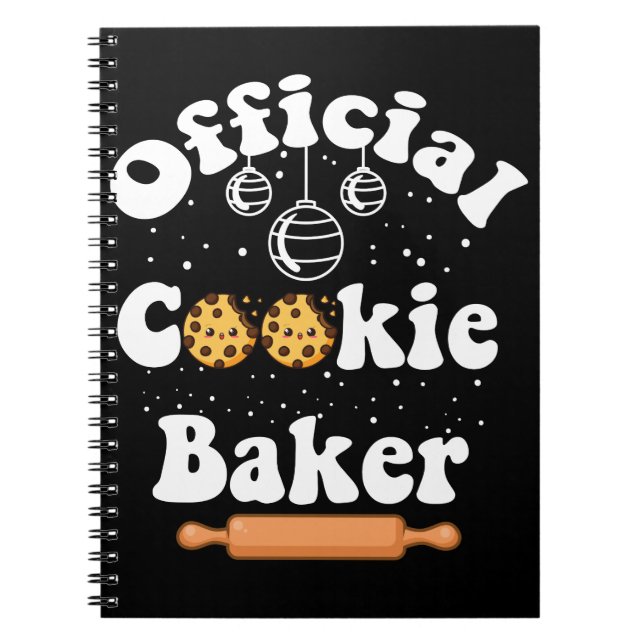 Official Cookie Baker Cookie Lovers Christmas Notebook (Front)