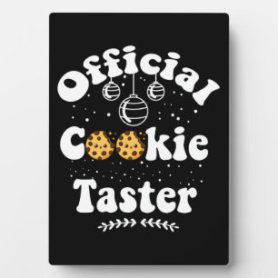 Official Cookie Taster Cookie Lovers Christmas Plaque