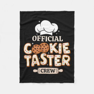 Official Cookie Taster Crew Funny Baking Team Fami Fleece Blanket