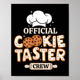 Official Cookie Taster Crew Funny Baking Team Fami Poster