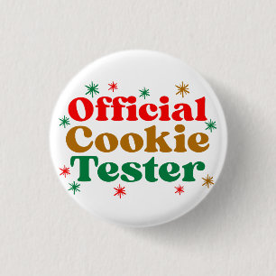 OFFICIAL COOKIE TESTER 1 INCH ROUND BUTTON