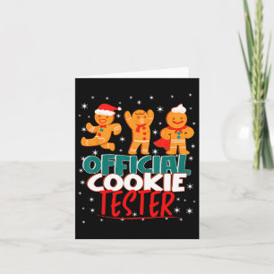 Official Cookie Tester Taster Family Christmas Gin Card