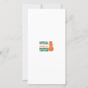 Official Cookie Tester Thank You Card