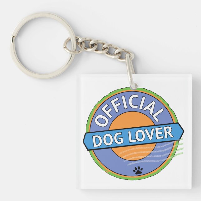Official Dog Lover    Keychain (Front)