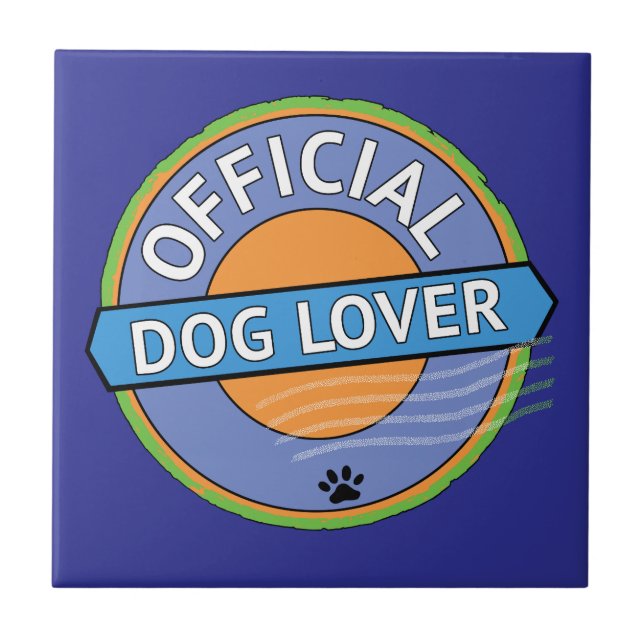 Official Dog Lover    Tile (Front)