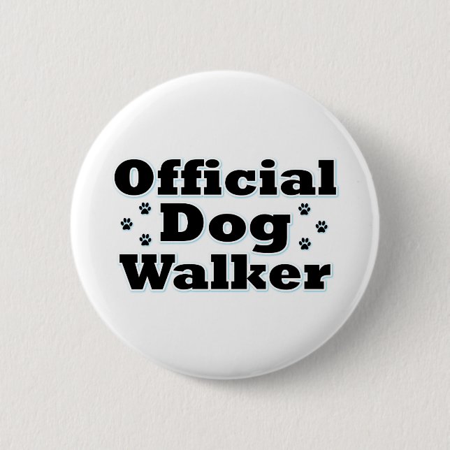 Official Dog Walker 2 Inch Round Button (Front)