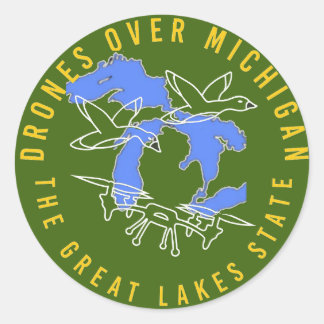 Official Drones Over Michigan Logo Sticker