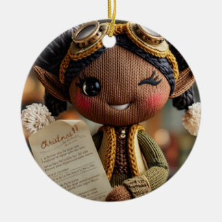  Official Elf Report  Ceramic Ornament