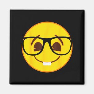 Official Emoji Nerd Gles Yellow Smile Face Magnet