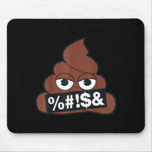 Official Emoji Poop Censored Yellow Smile Face  Mouse Pad