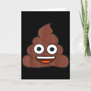 Official Emoji Poop Happy Yellow Smile Face  Card