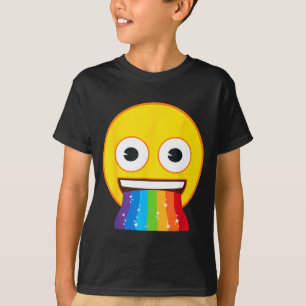 Official Emoji Rainbow Mouth Yellow Smile Face T-Shirt