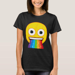 Official Emoji Rainbow Mouth Yellow Smile Face  T-Shirt