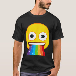 Official Emoji Rainbow Mouth Yellow Smile Face  T-Shirt