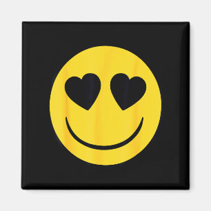 Official Emoji Retro Heart Eyes Yellow Smile Face  Magnet