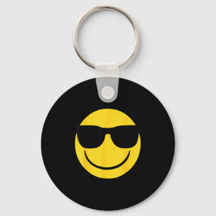 Official Emoji Retro Sungles Yellow Smile Face  Keychain