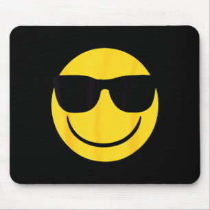Official Emoji Retro Sungles Yellow Smile Face Mouse Pad