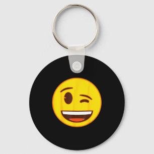 Official Emoji Wink Winking Yellow Smile Face  Keychain