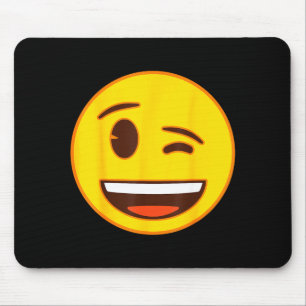 Official Emoji Wink Winking Yellow Smile Face  Mouse Pad