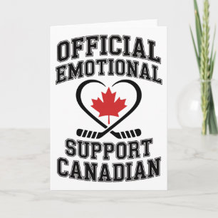 Official Emotional Support Canadian Hockey Player  Card