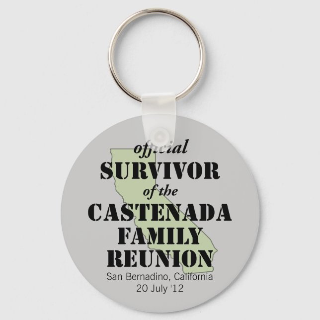 Official Family Reunion Survivor - California Gree Keychain (Front)