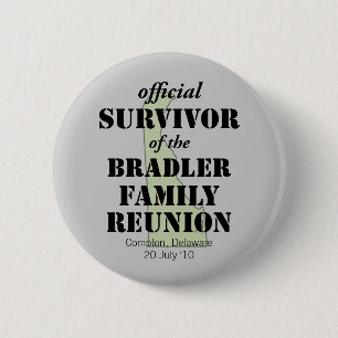 Official Family Reunion Survivor - Delaware Green 2 Inch Round Button