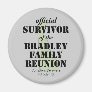 Official Family Reunion Survivor - Delaware Green Magnet
