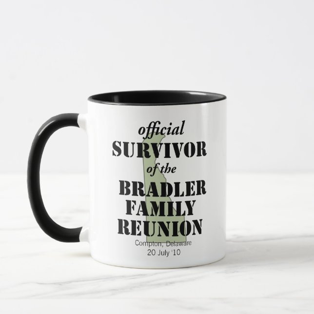Official Family Reunion Survivor - Delaware Green Mug (Left)