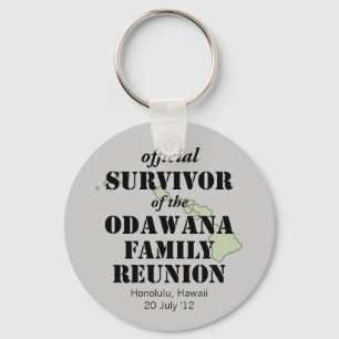 Official Family Reunion Survivor - Hawaii Green Keychain