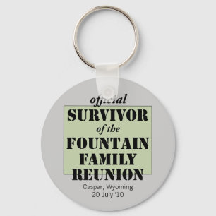 Official Family Reunion Survivor - Wyoming Green Keychain