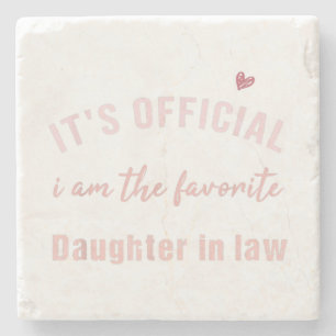 Official Favourite Daughter-In-Law Stone Coaster