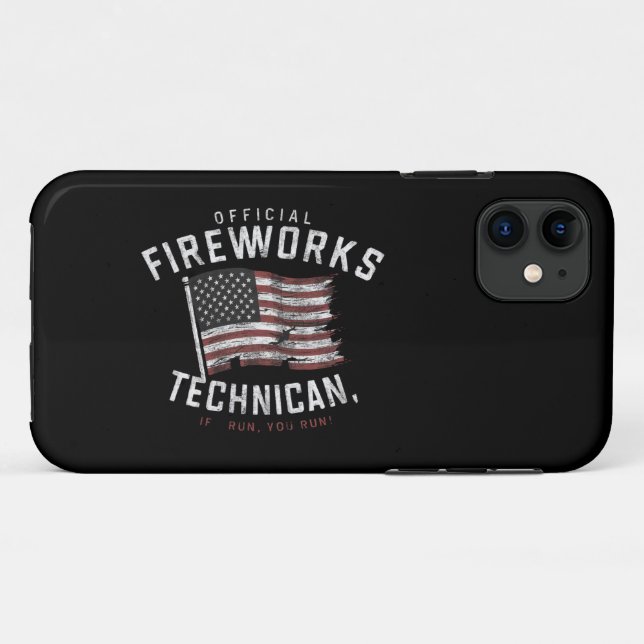 Official Fireworks Technician If I Run, You Run Case-Mate iPhone Case (Back (Horizontal))