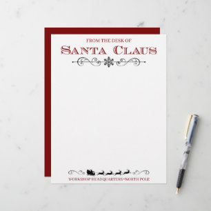 Official "From the Desk of Santa Claus" Letterhead