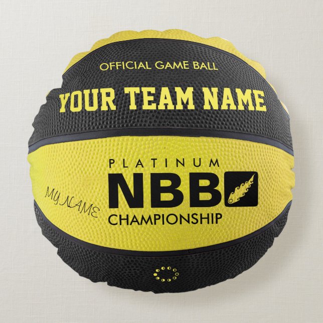 OFFICIAL GAME PILLOW Yellow-Black (Front)