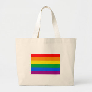 OFFICIAL GAY PRIDE FLAG LARGE TOTE BAG
