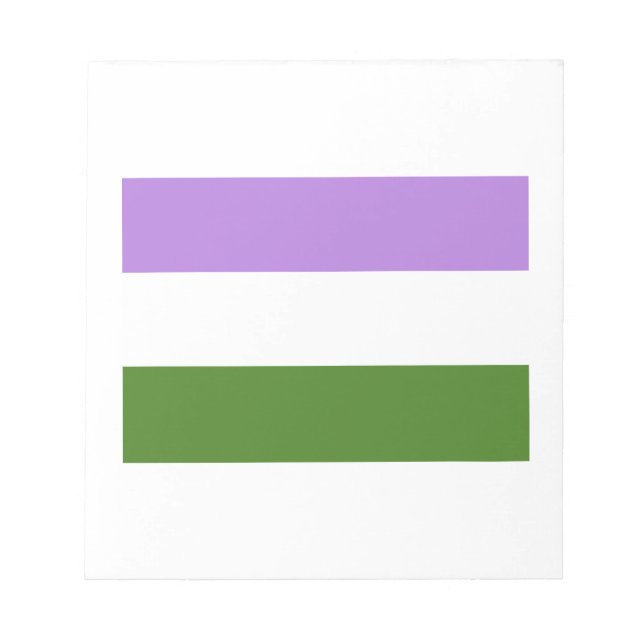 OFFICIAL GENDERQUEER PRIDE FLAG NOTEPAD (Front)