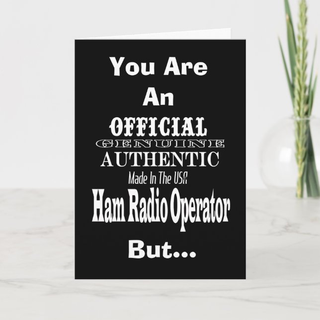 Official Genuine Made USA Ham Radio Greeting Card (Front)