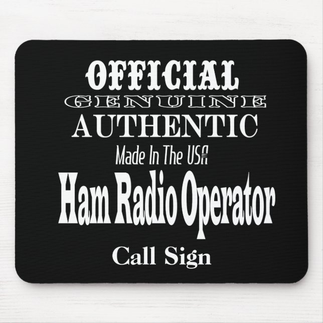 Official Genuine Made USA Ham Radio Mouse Pad (Front)