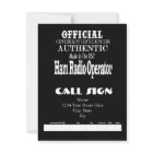 Official Genuine Made USA Ham Radio QSL Card