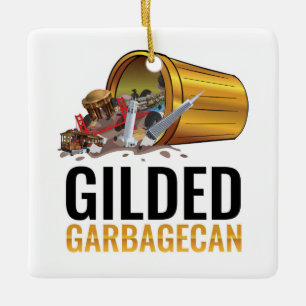 Official Gilded Garbage Can Ornament
