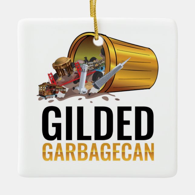 Official Gilded Garbage Can Ornament (Front)