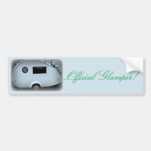 Official Glamper! Teardrop Caravan camper Bumper Sticker
