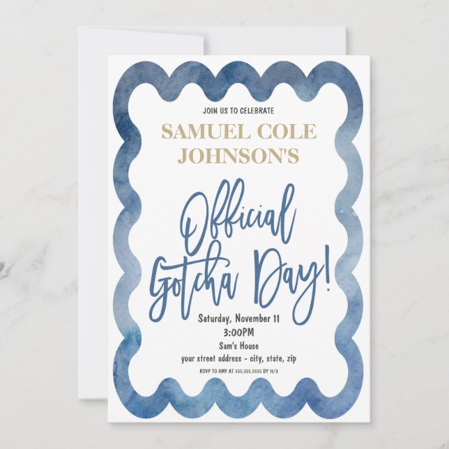 Official Gotcha Day Adoption Invitation (Front)