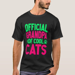 Official Grandpa of Cool Cats Cat Grandpa T-Shirt