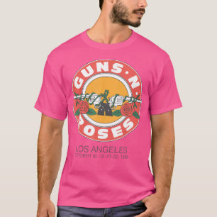Official Guns N Roses 1989 Bullet Seal La T-Shirt
