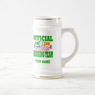 Official Irish American drinking team Beer Stein