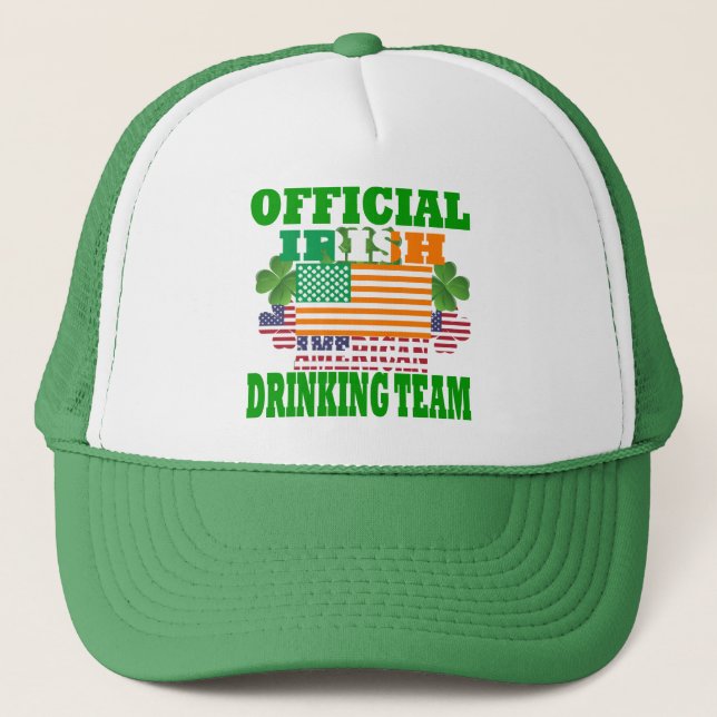 Official Irish American drinking team Trucker Hat (Front)