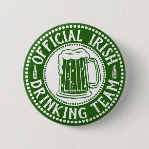 Official Irish Drinking Team Funny St Paddys Day 2 Inch Round Button